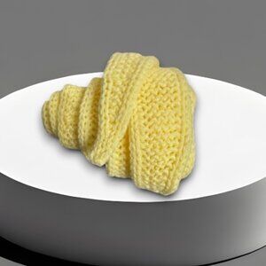 Handmade Yellow Knitted Neck Scarf – Soft Cozy Accessory